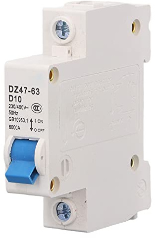 Mini Disjoncteur 1P 400V Din Rail 10A 6000 Capacité de Rupture Disjoncteur Approprié pour Éclairage dans les Bureaux et Logement Bâtiments