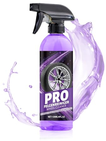 Detergente per cerchioni, 120 ml, in schiuma, per rimuovere la polvere dei freni, per interni ed esterni 'auto, mozzo motore
