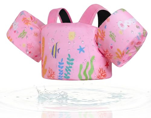 Gogokids Brassards de natation pour bébé - Aide à la natation confortable avec bracelets pour enfants de 1 à 6 ans, 11-30 kg, veste d'entraînement de natation avec boucle de sécurité et manches