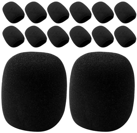 CONGARTENO 18 Pollici Paravento Microfono EVA Antivento per Microfono Portatile Copertura Antivento Nera per Registrazione Vocale Filtro Anti-pop Leggero per Studio Podcast e Performance Live