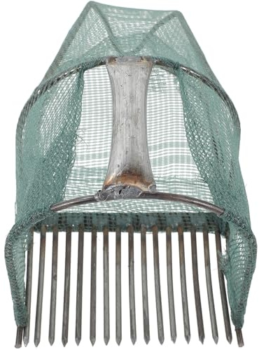 NUOBESTY Cueilleur de Myrtilles 16 Dents avec Poignée, Outil de Jardinage Léger et Pliable, Panier Récolte Fruits en Plein Air, Ramasse Myrtilles pour Vergers et Plantations