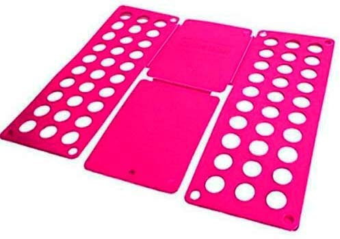 Ever Oasis Kid Clothes Tshirts Folder, Professional Super Fast Organiser Laundry Folding Board, Flip Fold Rack for Child, Ideal for Home and Travel, Colour Rose Red