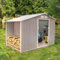 CONCEPT USINE - Abri de Jardin 6.53 m² Ventoux Gris - Cabane Extérieur en Metal avec Fondation - Atelier Rangement Outils et Vélos avec Abri Bûches en Acier Anti-Corrosion - Spacieux, Solide, Robuste