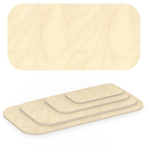 AUPROTEC Multiplexplatte 27mm rechteckig 2000 mm x 1000 mm Holzplatten von 40cm-200cm auswählbar Ecken Radius 100mm Sperrholz-Platten Birke Massiv Multiplex Holz Industriequalität z.B. Tischplatte
