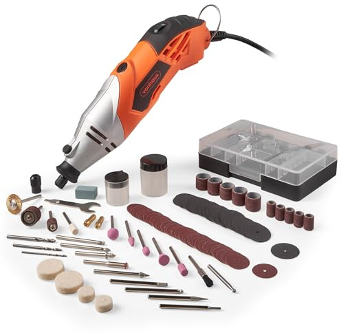 VonHaus Rotary Tool/Multitool Combitool Multi Purpose Heavy Duty 170W with 120PC Accessory Set & Storage Case – Variable Speed Switch
