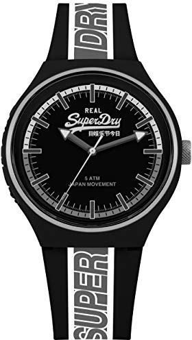 Superdry HerrenArmbanduhr Analog Quarz Silikon SYG238BW