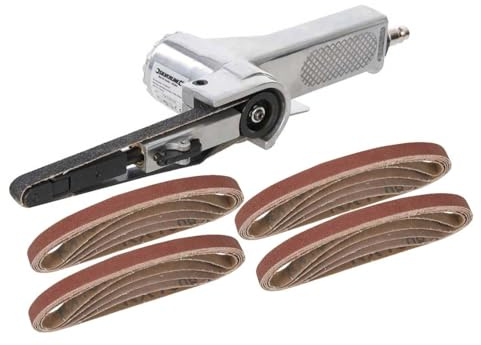 LIME PONCEUSE PNEUMATIQUE + 20 BANDES ABRASIVES ETROITES DE 10 X 330