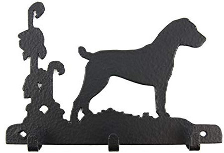 Tierisch-tolle Geschenke Parson Russel Terrier Leinengarderobe - Schlüsselbrett - Garderobe mit Hundemotiv