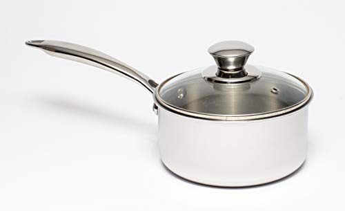 Zinel Tri-Ply con coperchio in vetro, Acciaio inossidabile, Argento, 18 cm