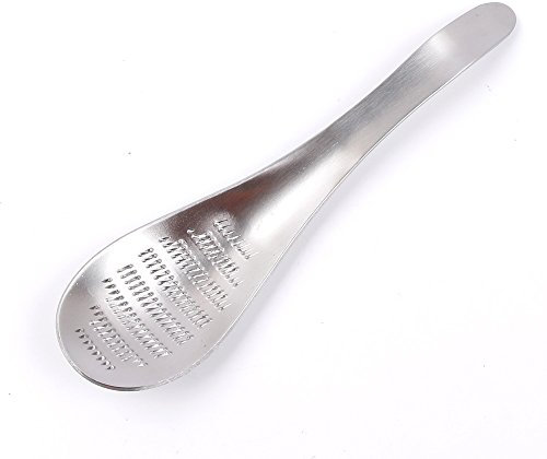 YONII Grattugia per aglio 2 pezzi, cucchiaio per grattugia in acciaio inossidabile di qualità premium, mini grattugia per zenzero per frutta all'aglio Radici di verdure Limone Citrus Zester Cheese