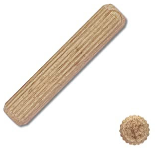Kabus Holzdübel aus Buche Riffeldübel Holzstifte Möbelverbinder 12 verschiedene Größen Holzriffeldübel Verbindung Dübel aus Buche (50, Ø 10 mm | 50 mm)