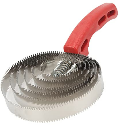 TOPINCN Kuhstriegel, Pferdebürstenschaber mit Soft-Touch-Griff Edelstahl-Striegelbürstenzubehör für Pferd, Hund, Schaf, Haustier