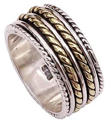 925 Sterling Silber Ring Goyal Impex Spinner Ring Männer & Frauen Spinner Meditationsring Alle Größen Ring Geschenkartikel Handmade Jewerly ISR30_47 (15.0)
