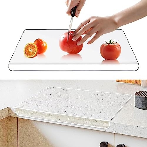 Küchenarbeitsplatten Acryl Schneidebretter, 5mm Durchsichtiges Brett mit Lippe für Arbeitsplattenschutz, Heimrestaurant Küchenbrett Schneidebrett zum Kneten Arbeitsplatte aus Rutschfestes(45 x 35 cm)