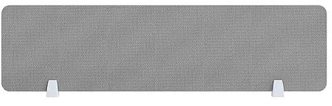 DLUXCA Akustik Trennwand für Schreibtisch,Home Office Schallschutz Raumtrenner,Sichtschutz,Tischtrennwand mit Klemmen Schalldämmung,Optional Mehrfarbig,Grau-120cm*30cm