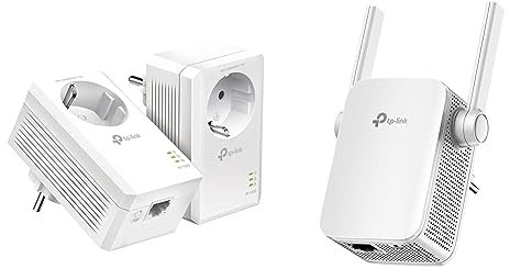 TP-Link Powerline Adapter Set TL-PA7017P KIT & RE305 AC1200 WLAN Repeater