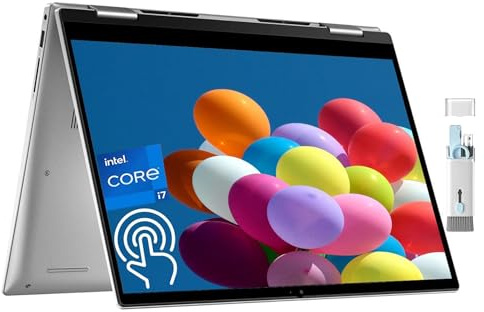 Dell Inspiron 2-in-1 Laptop 2023 Newest, 14 WUXGA Touchscreen, Intel Core i7-1355U (10-core), 16GB DDR5 RAM, 1TB SSD, Intel Iris Xe Graphics, Fingerprint Reader, Backlit Keyboard, Windows 11 Home