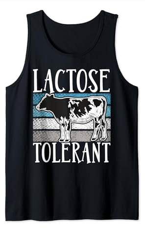 Lactose Tolerant Tolerante A La Lactosa Lechero Camiseta sin Mangas