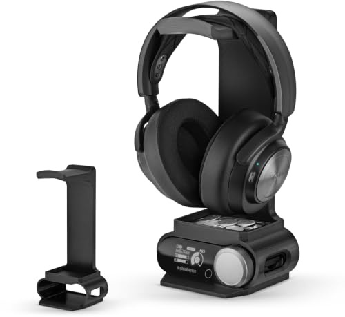 BRAINWAVZ Kopfhörerständer für Steelseries Arctis Nova Pro, Elite und Pro Omni Wireless Headsets mit Dock für die kabellose Basisstation (HPS01)