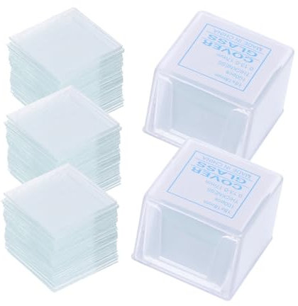 GARVALON 500 Stück Mikroskop Objektträger Und Quadratische Glasdeckgläser 22x22mm Langlebige Mehrzweck Deckgläser Für Labor Und Bioexperimente