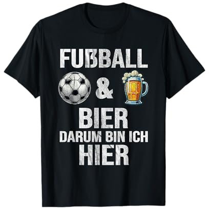 Fußball und Bier | Lustiger Spruch Bier Fußballfan Fußball T-Shirt
