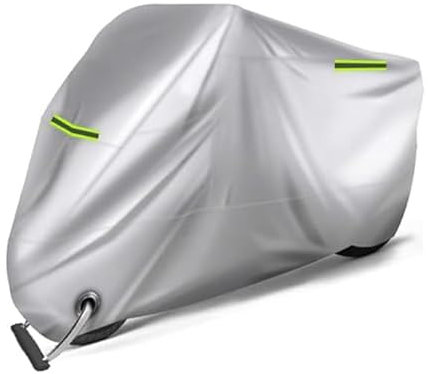 Funda Moto para Yamaha R6 2021 2022 2023 2024, Impermeable Protector Viento Antipolvo UV Cubre Moto, Tela Oxford Exterior Funda Protectora para Motocicleta, Accesorio,A Silver