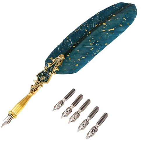 NUOBESTY Flüssig-maskierstift Set Mit Vintage-feder Für Kalligraphie Feder-set Inklusive Übungsfeder Für Anfänger Und Fortgeschrittene Praktischer Federhalter Aus Hochwertigen Materialien