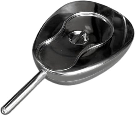 perfk Bettpfanne für ältere Menschen, tragbare Bettpfanne, stabiler, glatter Nachttopf, vielseitig einsetzbar, leicht zu reinigen, mit Griff, Pinkelbehälter, mit Deckel
