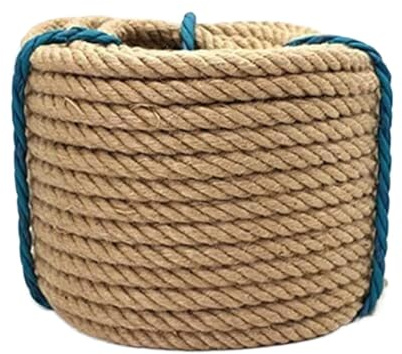 cordel, cuerda, Cuerda de yute de 20 mm, 3-10 m, cuerda de hilo, cuerda de cáñamo natural, decoración del hogar, decoración de bricolaje, gato, mascota, rascador, terraza, arte, artesanía, cuerda de y