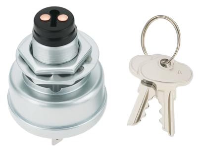 VGOL Interrupteur à Clé Allumage Remplacement à 6 Broches Compatible avec John Deere Compatible avec Gator Military TH 6x4 CS CX TS TX 4x2 avec 2 Clés Correspondantes