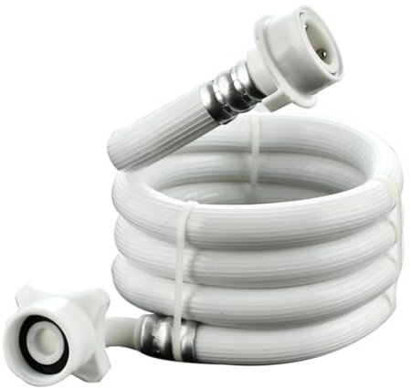 Waschmaschinenschlauch PVC Waschmaschine Füllanschluss Zulaufschlauch Rohrverbinder Weiß Länge 5m 1m 1,5m