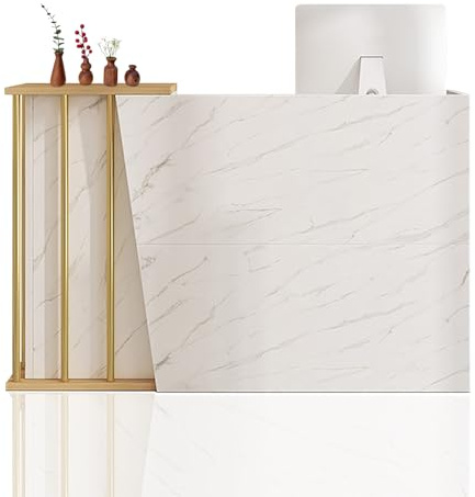 GAOXIAO Empfangstheke mit Schreibtisch, Rezeption und moderner Supermarkt Convenience Salon Bekleidungsgeschäft Kassierer Lobby C 140 cm