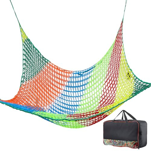 Red de Escalada Para Patio de Recreo Doble Capa Red de Seguridad Para Niños Resistente de Protección Contra Caídas Para Casa del árbol Jardín Exterior Interior(Size:2*3m(7*10ft),Color:multicolor)