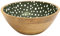 Dexam Sintra Mango Wood Spotted Salad Bowl - Olive Green