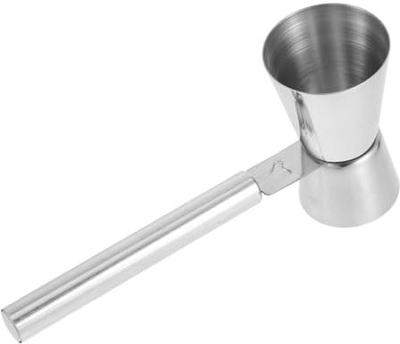 Jigger Doble de Acero Inoxidable con Mango para Coctelería