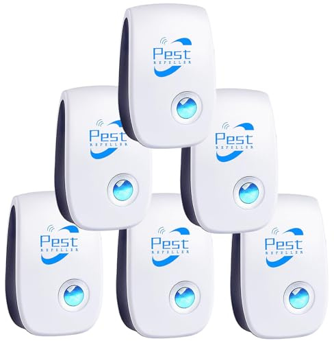 Lot de 6 répulsifs à ultrasons,Ultrason Anti Moustique,Répulsif antiparasitaire à Ultrason,Répulsif Ultrason Anti-Rongeurs Insectes,Répulsif Souris Ultrason Intérieur, Ultrasonic Pest Repeller