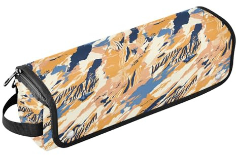 FRODOTGV Western Cactus Plant Plants Sage Curling Iron Travel Case for Women, Waterproof Storage Bags and Heat Resistant Mat with Zipper for Flat Irons, Straighteners, Tiger Zebra Animal Print, One