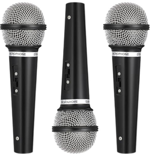 OFFIGAM 3pièces Microphone Jouet pour Garçon Fille Accessoire De Scène Lot de Faux Microphones pour Rôle-Play