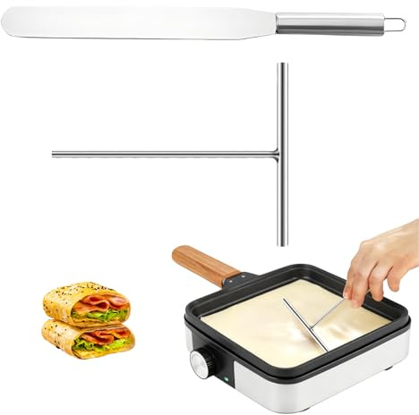 Crepes Verteiler Set,Crepes Zubehör,Crepe Spatel Wender Für Küche,Maker Palatschinken Pfannkuchenwender,FüR Palatschinken FrüHstücksbereitung Stilvoll Praktisch KüChentool