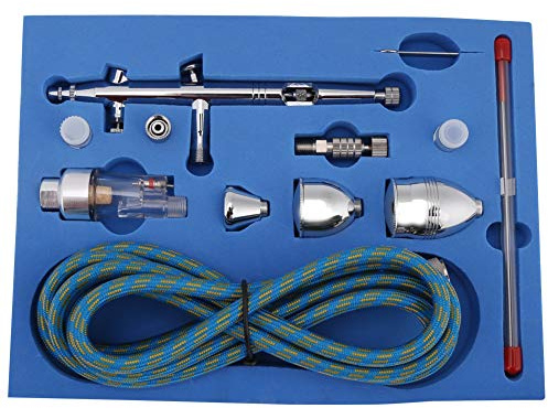 Professionelles Airbrush G 186K Set Mehrzweck Dual Action Airbrush Kit mit Schwerkraftzufuhr mit 0,2 mm / 0,3 mm / 0,5 mm Spitze zum Sprühen Sie Auto Graphics Art Crafts