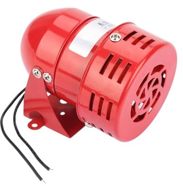 Fafeicy MS-190 Allarme Motore Antifurto 220V 110dB Mini Rosso in Metallo Protezione Acustica