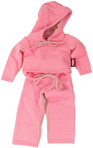 Götz 3403408 Kombination Strickation Pink - Puppenbekleidung Gr. XL - 2-teiliges Bekleidungs- und Zubehörset für Stehpuppen 45-50 cm