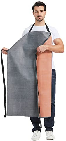 Nanxson Herren wasserdicht Schürze Dick Gummischürze verstellbare Arbeitsschürze Metzgerschürze