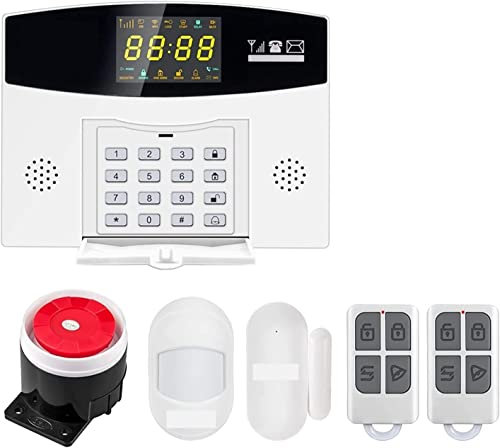 SONLED Sistema de Alarma, Tuya Smart WiFi 4G gsm Sistema de Alarma Alarma antirrobo 433MHZ Enlace de Zona con Cable inalámbrico a cámara IP con Sensor de Movimiento, Kit de Alarma