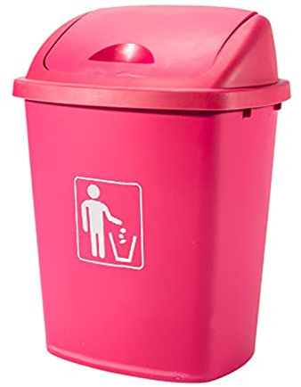 Pattumiera per interni Swing-Top 6,6 galloni pattumiera da cucina, pattumiera in plastica, pattumiera per pattumiera interna o esterna (rosa)