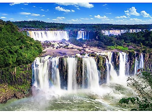 HUADADA Jigsaw puzzles for adults 1000 piece jigsaw puzzles for adults jigsaws 1000 pieces for adults Challenging Game （Iguazu Waterfalls） (GSSQ0029-0001)