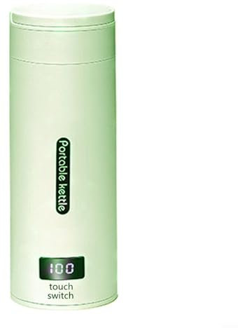 Hervidor eléctrico portátil de viaje de 500 ml, taza de agua de acero inoxidable, diseño a prueba de fugas, construcción a prueba de óxido (H)