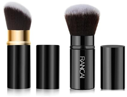 HSAJS Einziehbare Kabuki Puderpinsel Set Premium Synthetik Kosmetikpinsel Foundation Gesichtspinsel Makeup Pinsel Tragbar Reisepinsel