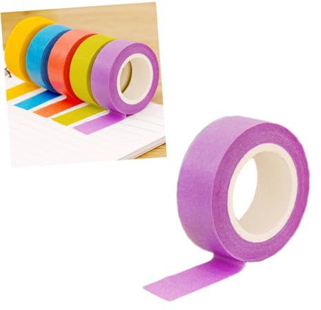 NUOBESTY Cinta washi para Envolver Pegatinas de Colores decoración Pegatinas Decorativas Cinta de Bricolaje Puede Escribir Decorar Papel japones Cinta Adhesiva