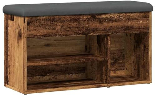 vidaXL Schuhbank Altholz-Optik 82x32x45,5 cm Holzwerkstoff